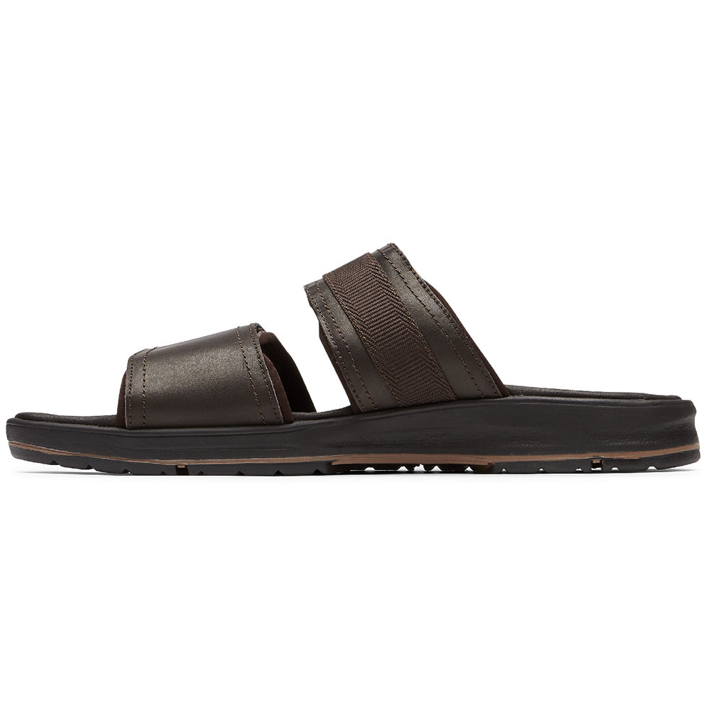 Rockport Mens Slides Brown - Lucky Bay Dress - UK 614-JIDSUK